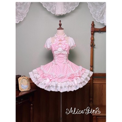 Alice Girl Polka Dot Halter Neck One Piece(1st Pre-Order/5 Colours/Full Payment Without Shipping)